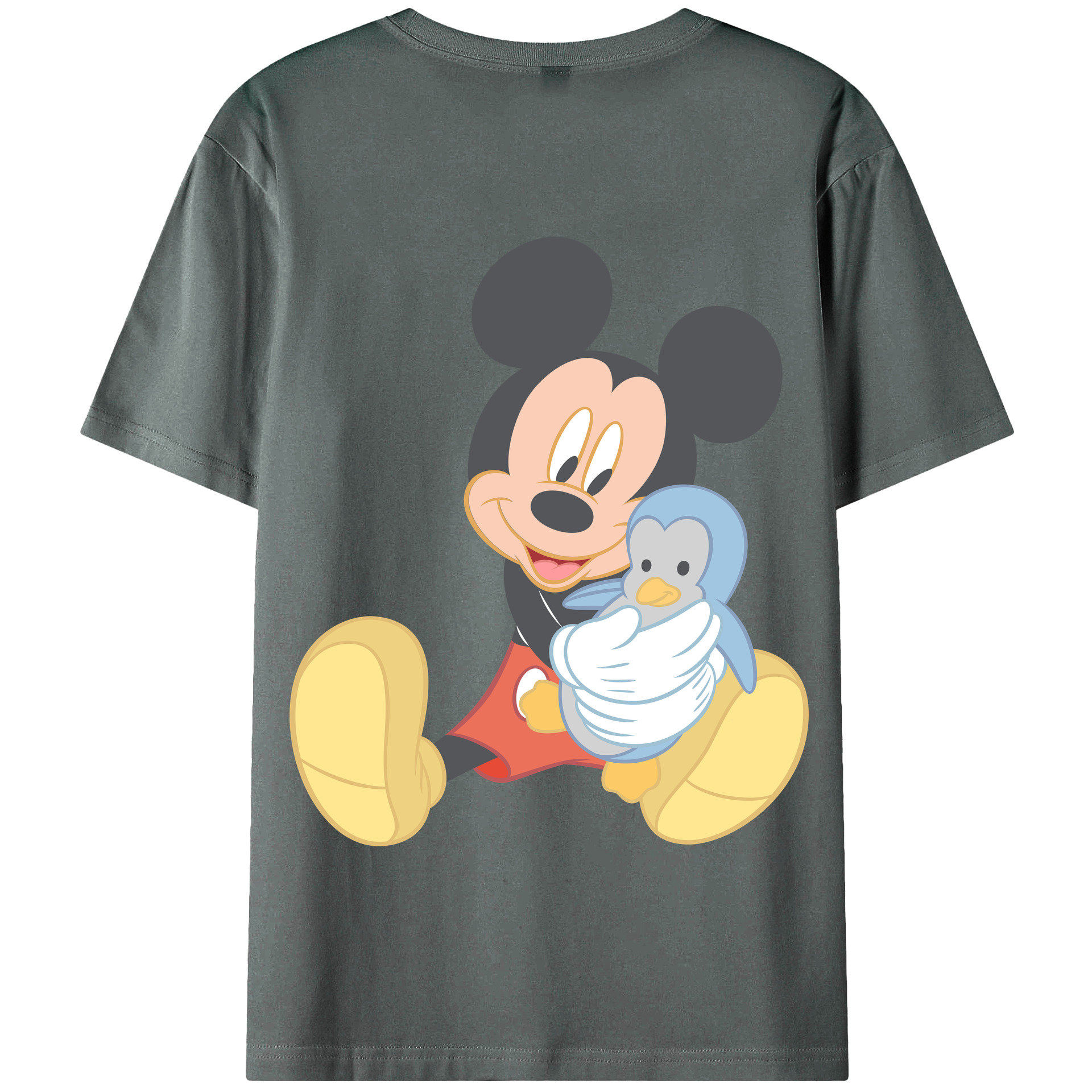 （画像用） ミッキーマウス Mickey Mouse 綿100％半袖Tシャツ（背面プリント）